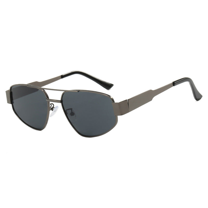 Double Beam Metal Sunglasses