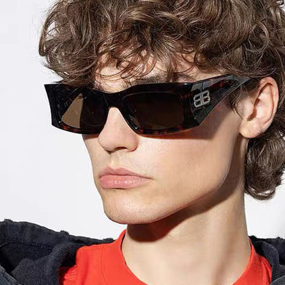 Box Letter B Rectangular Sunglasses