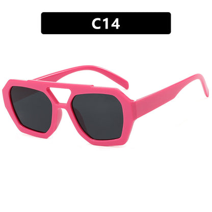 Double Beam Irregular Sunglasses