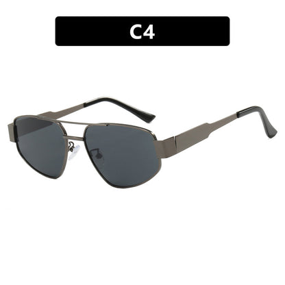 Double Beam Metal Sunglasses