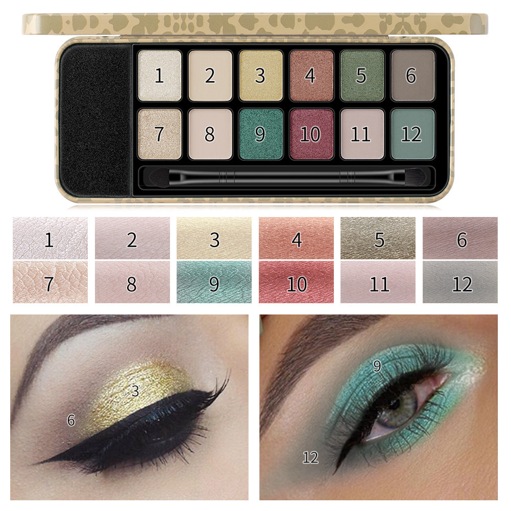 Romantische Schönheit 12 Farbe Leopard Lidschatten Palette