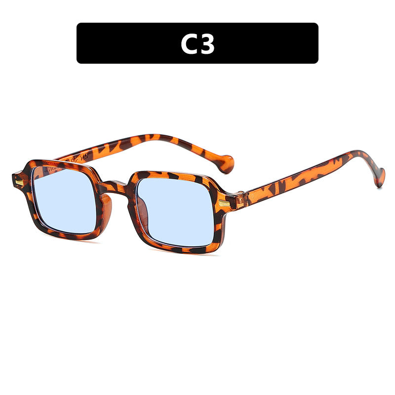 Square Sunglasses Leopard Decoration Sunglasses