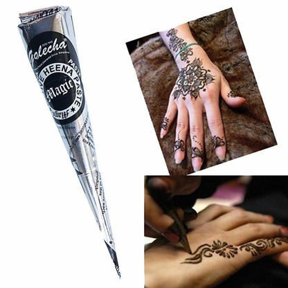 Golecha 12 STK 25 g natürliches schwarzes Henna-Tattoo