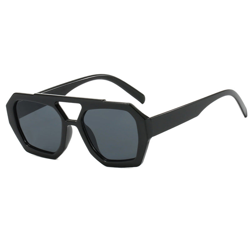 Double Beam Irregular Sunglasses