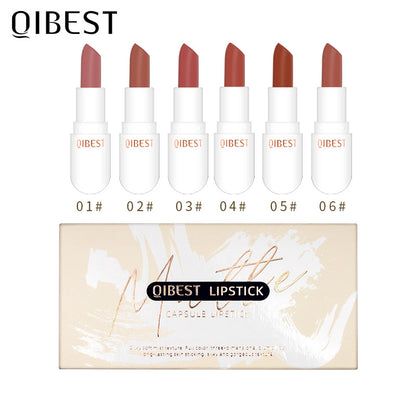 QIBEST Mini Capsule Matte Lippenstift-Set