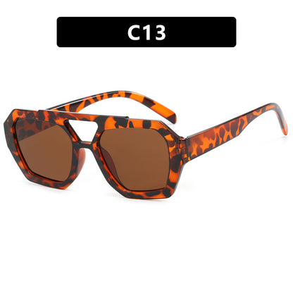 Double Beam Irregular Sunglasses