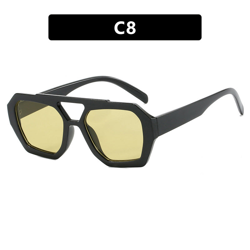 Double Beam Irregular Sunglasses