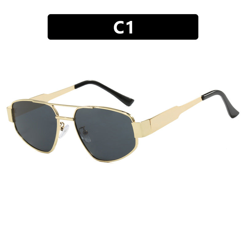 Double Beam Metal Sunglasses