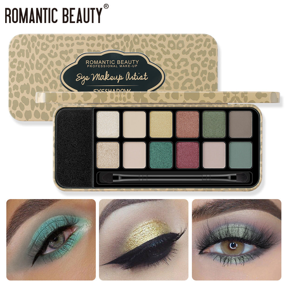 Romantische Schönheit 12 Farbe Leopard Lidschatten Palette