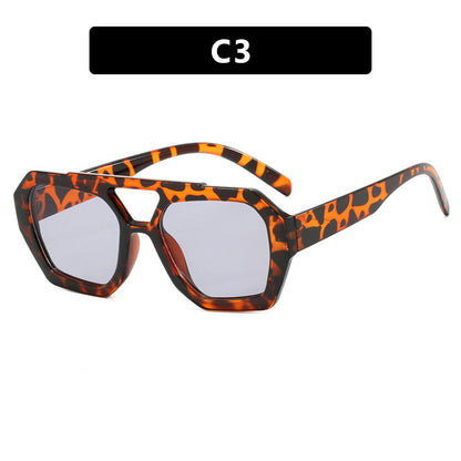 Double Beam Irregular Sunglasses