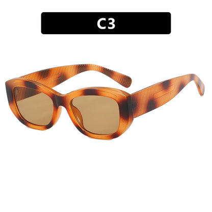 Retro Small Face Leopard Sunglasses