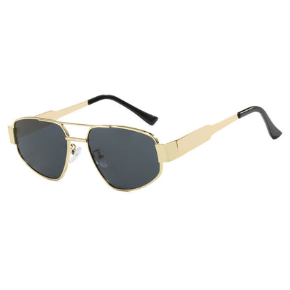 Double Beam Metal Sunglasses