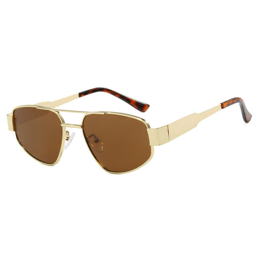 Double Beam Metal Sunglasses