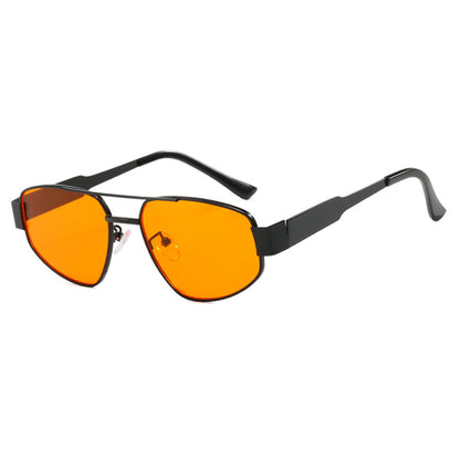 Double Beam Metal Sunglasses