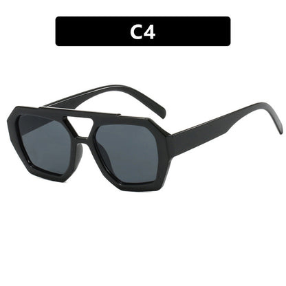 Double Beam Irregular Sunglasses