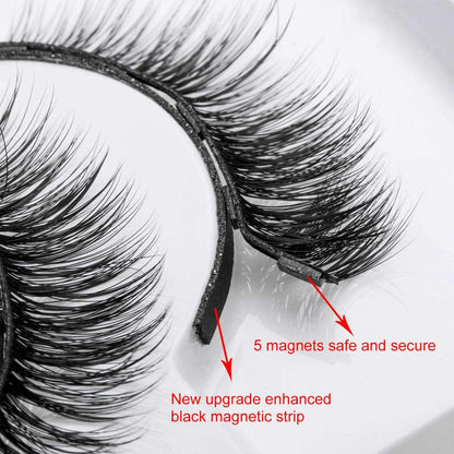 5 Paar magnetische Wimpern 