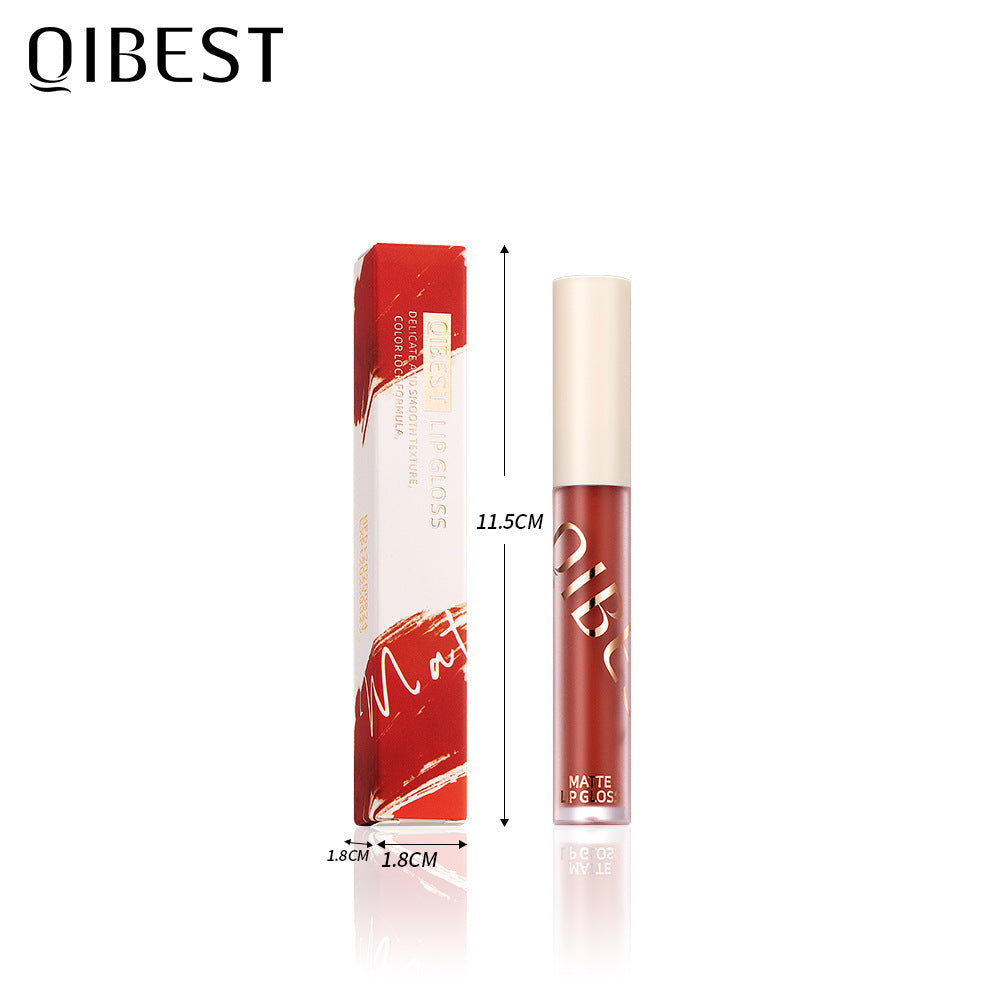 QIBEST Neuer seidig weicher matter Lipgloss