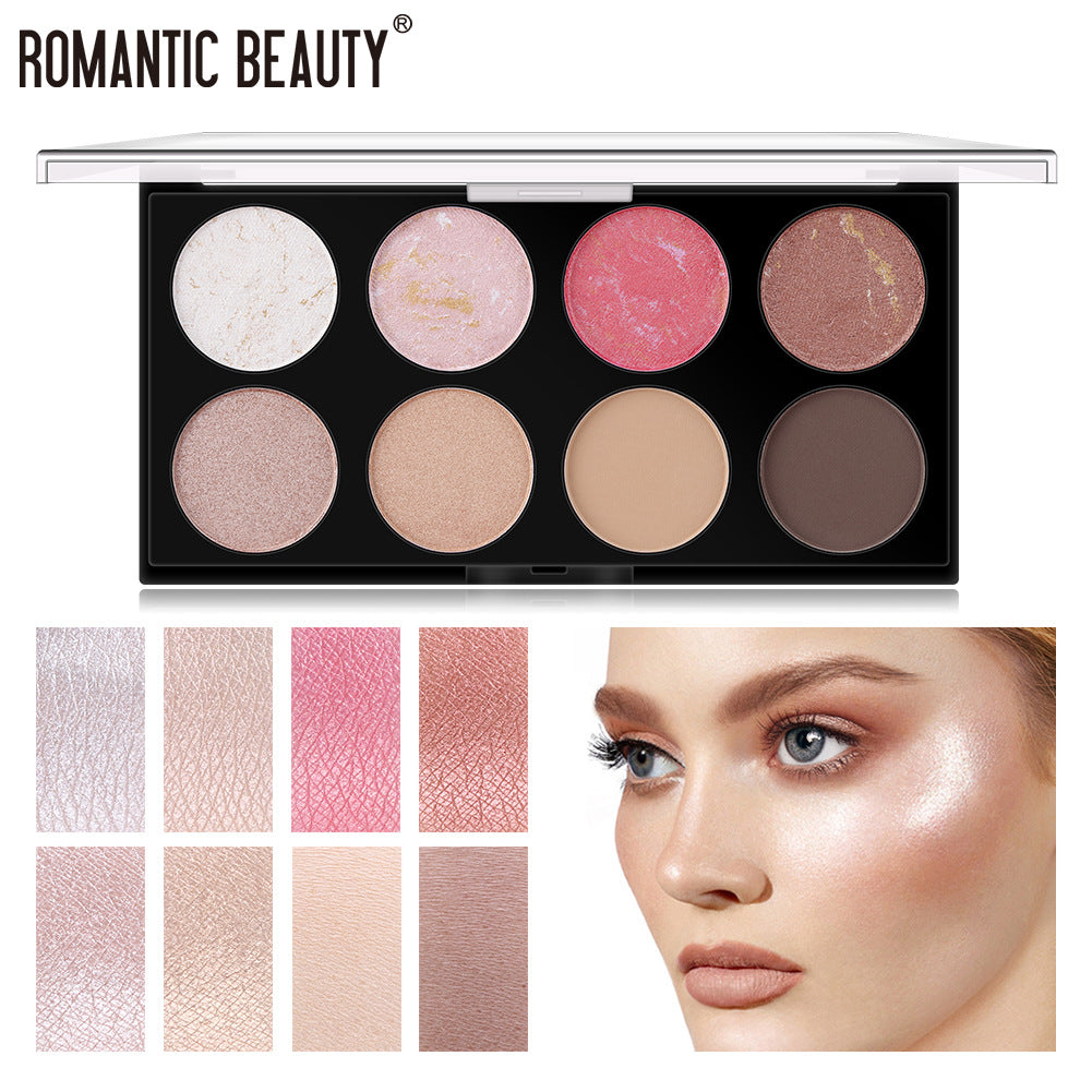 Romantic Beauty 8 Farben Matt leuchtendes Rouge für Gesicht und Nase 