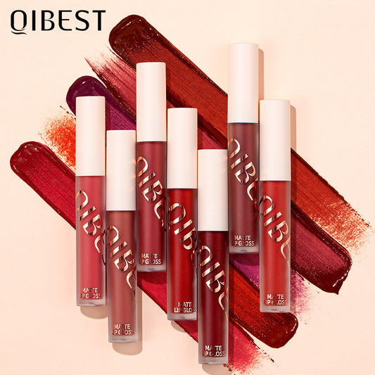 QIBEST Neuer seidig weicher matter Lipgloss