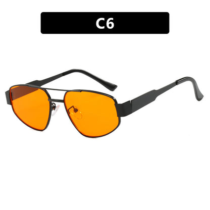 Double Beam Metal Sunglasses