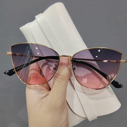 Metal Frame Cat Eye Sunglasses