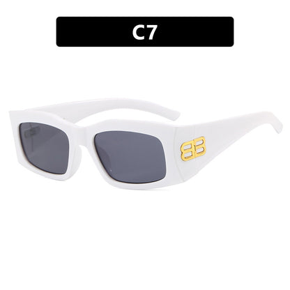 Box Letter B Rectangular Sunglasses