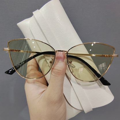 Metal Frame Cat Eye Sunglasses