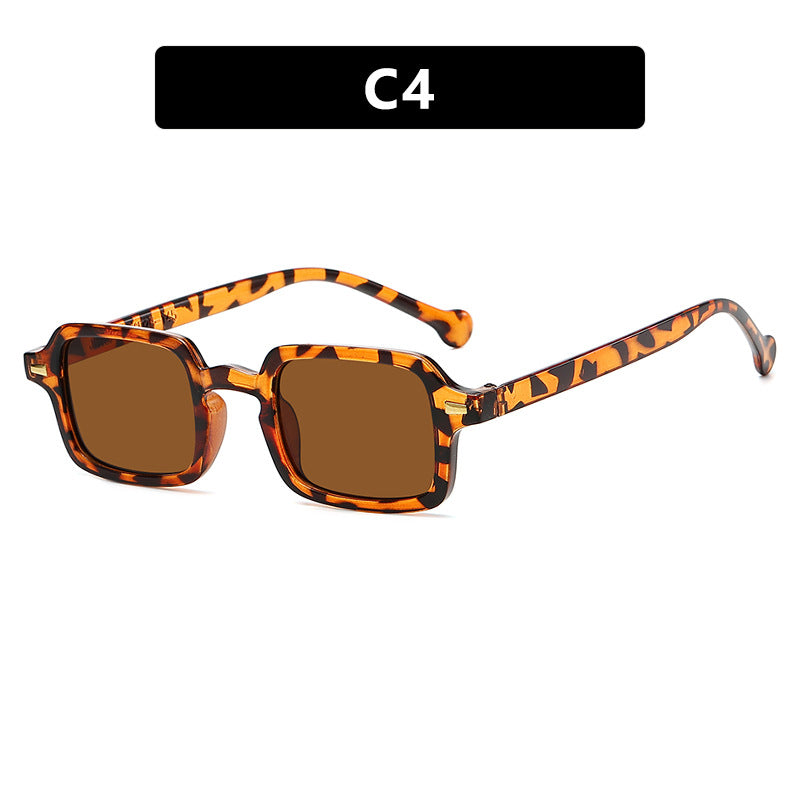 Square Sunglasses Leopard Decoration Sunglasses