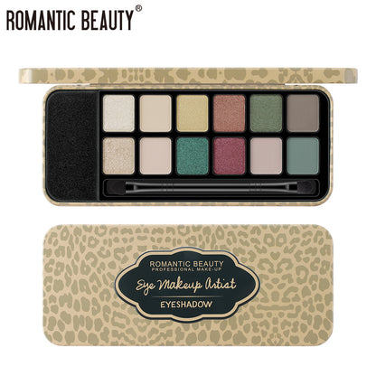 Romantische Schönheit 12 Farbe Leopard Lidschatten Palette