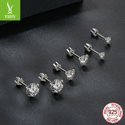 925 Karat Moissanit Diamant Ohrringe 