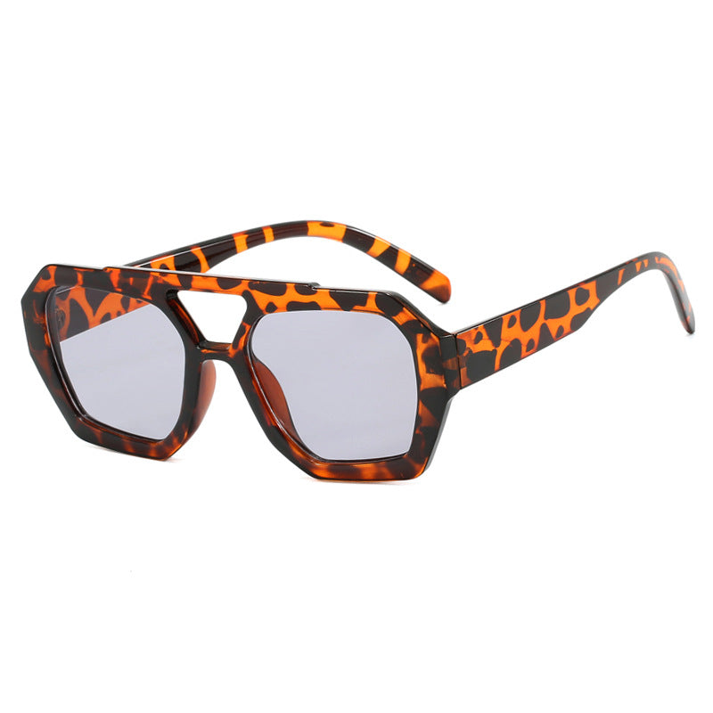 Double Beam Irregular Sunglasses