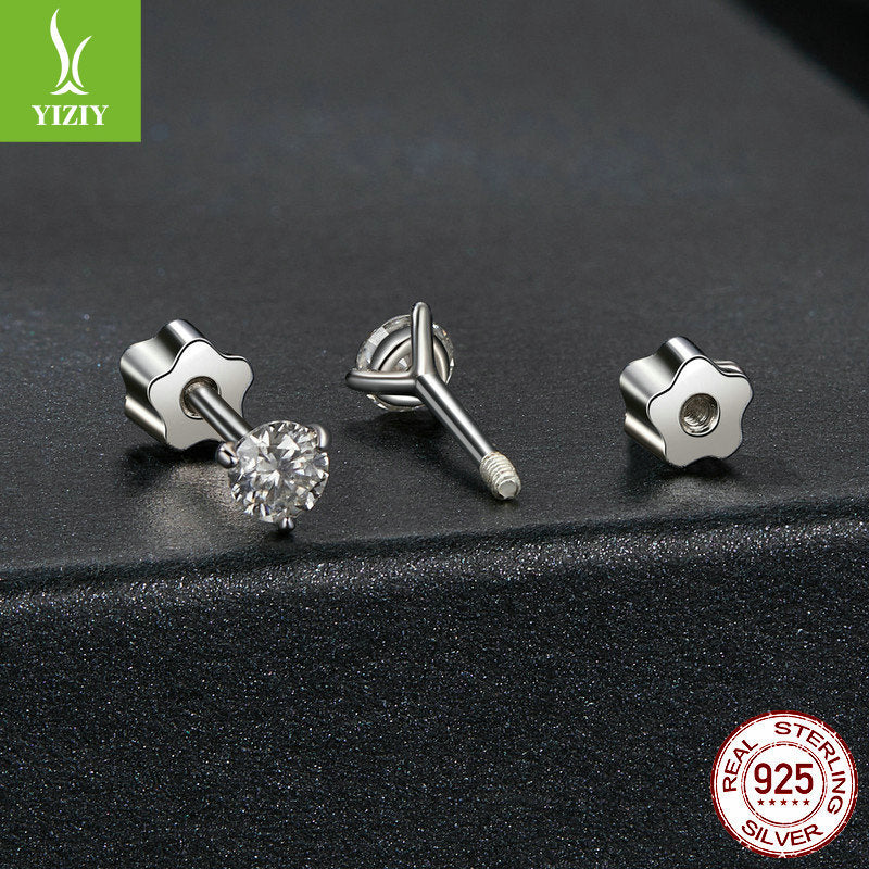 925 Ayar Moissanite Elmas Küpeler