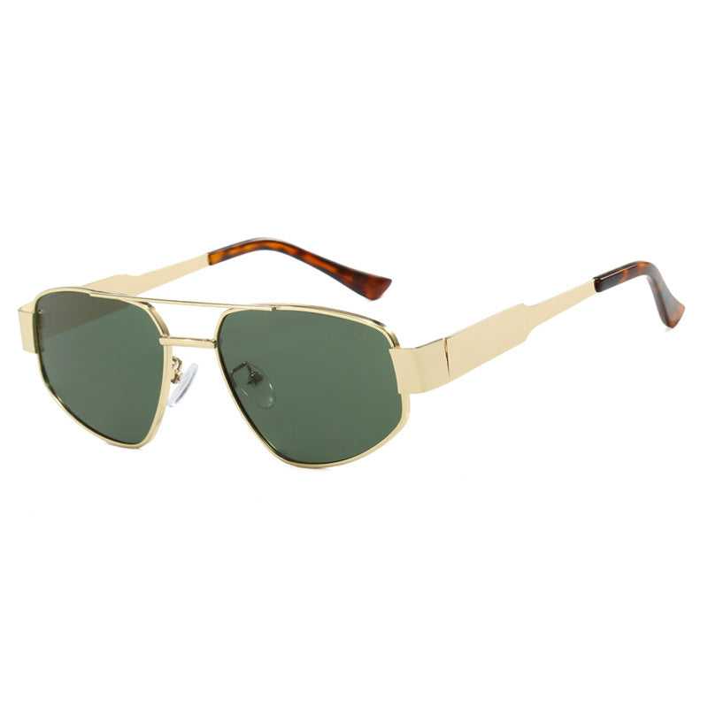 Double Beam Metal Sunglasses