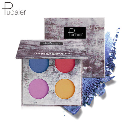 Pudaier – Matte Lidschattenpalette in vier Farben 