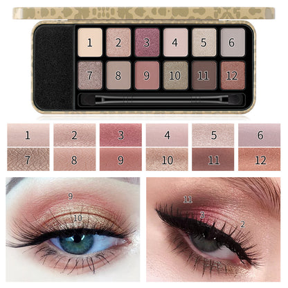 Romantische Schönheit 12 Farbe Leopard Lidschatten Palette