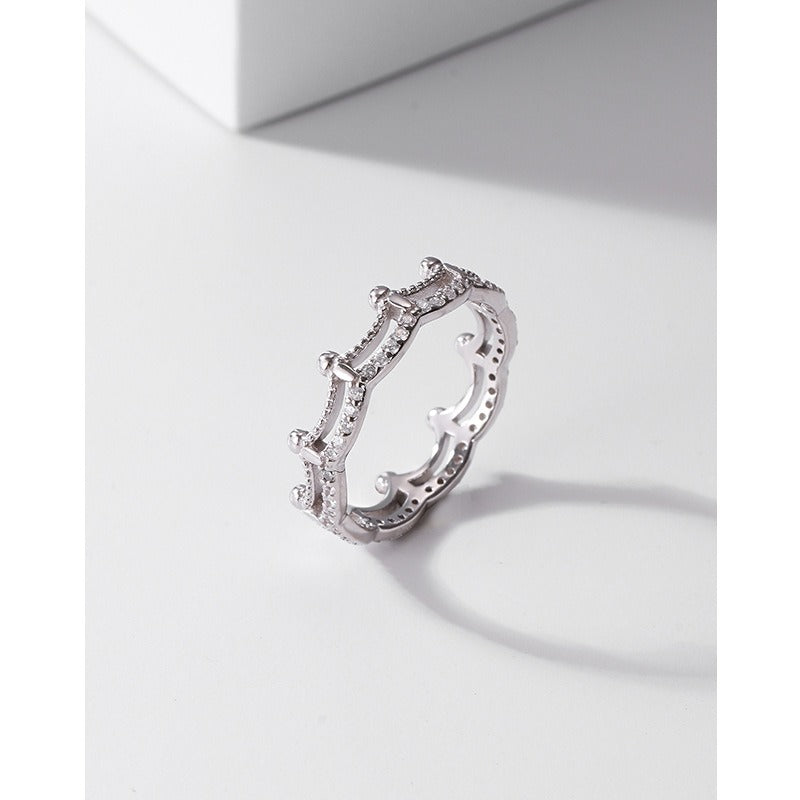 925 Sterling Silber Krone Ring